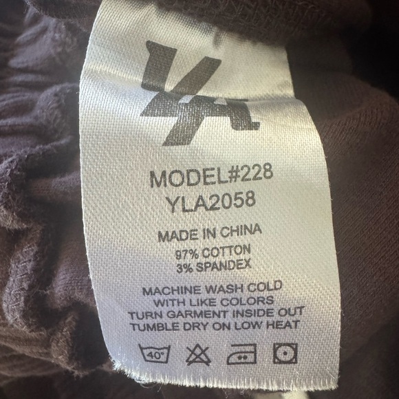 YoungLA 228 Cloud Jogger Track Pant Sweatpants, Chocolate Brown, Size M - Picture 7 of 9